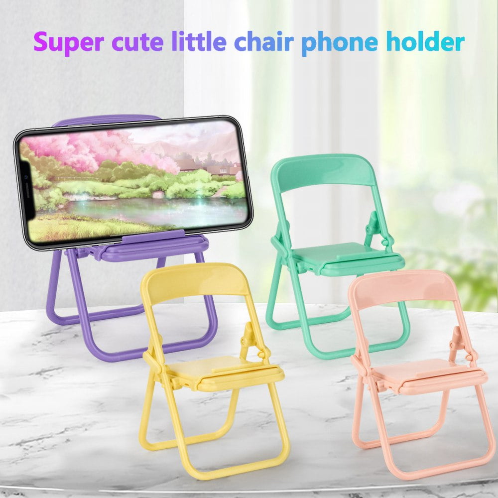 Mini Chair Shape Cell Phone Stand, Candy Color Universal Foldable ...