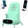 thumbnail image 1 of Mini Chair Wireless Fast Charger Multifunctional Phone Holder,3 in 1 Multifunctional Wireless Fast Charging Station Sound Amplifier Phone Holder Stand Desktop Decoration (Green), 1 of 8