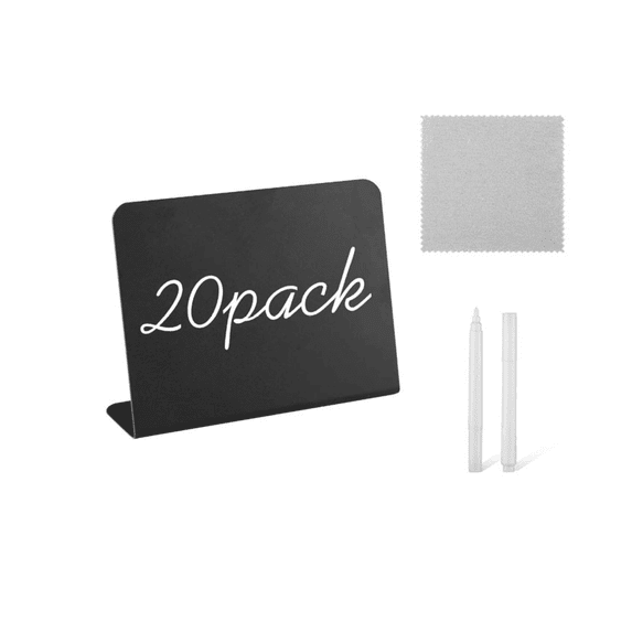 Mini Chalkboard Signs - 4"x3" Food & Party Table Signs - Wedding & Bakery