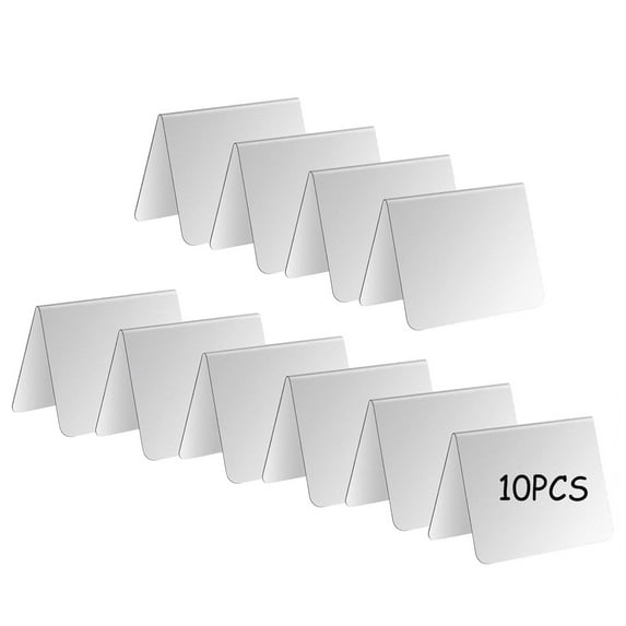 Mini Chalkboard Signs for Food, 3'' x 4'' Table Tent Food Labels, Reusable Party Buffet Tables Sign for Liquid Markers and Chalk, Plastic Message Board for Bakery, Wedding