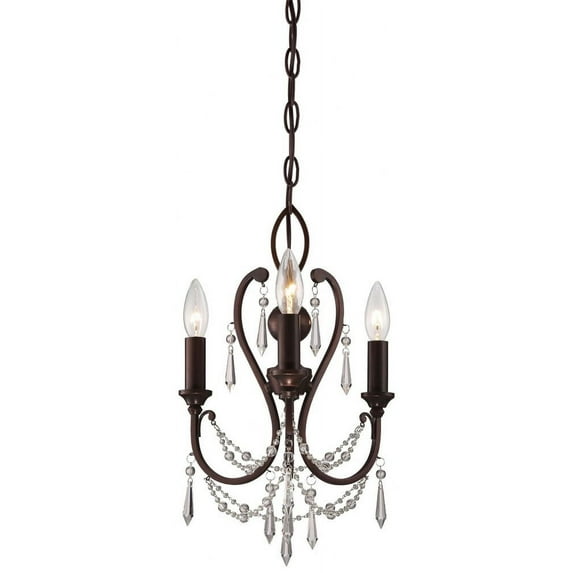 Minka Lavery - Mini Chandelier 3 Light Vintage Bronze in Traditional Style -