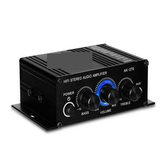 Mini Channel Stereo Power Amplifier Portable Sound AUX Input Speaker Amp for Car and Home