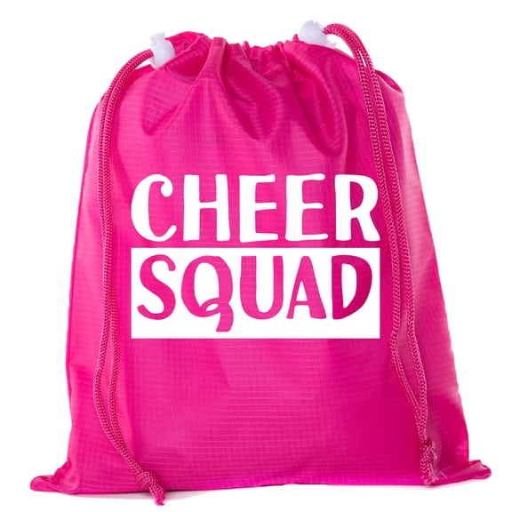 Mini Cheer Drawstring Bag Pom and Cheer Goodie Bag Team Cheer and Pom Cinch Bags