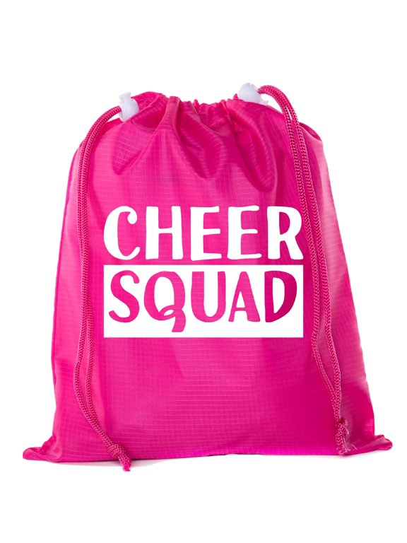Mini Cheer Drawstring Bag Pom and Cheer Goodie Bag Team Cheer and Pom Cinch Bags