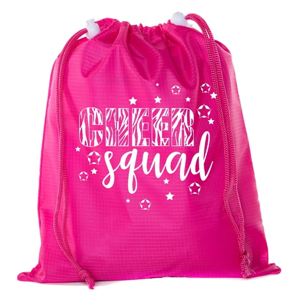 Mini Cheer Drawstring Bag Pom and Cheer Goodie Bag Team Cheer and Pom Cinch Bags