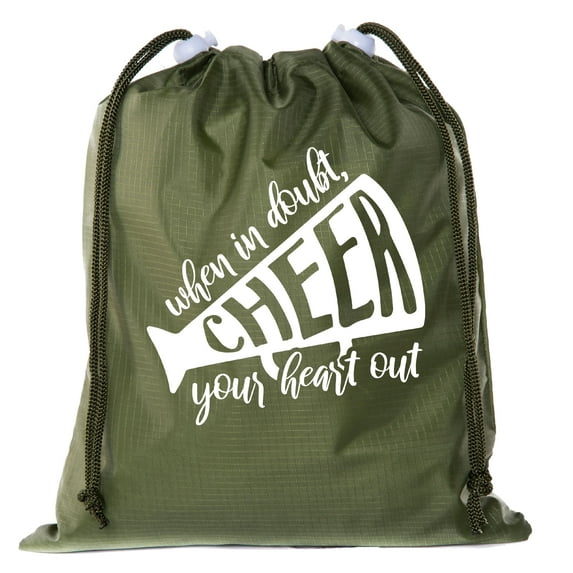 Mini Cheer Drawstring Bag Pom and Cheer Goodie Bag Team Cheer and Pom Cinch Bags
