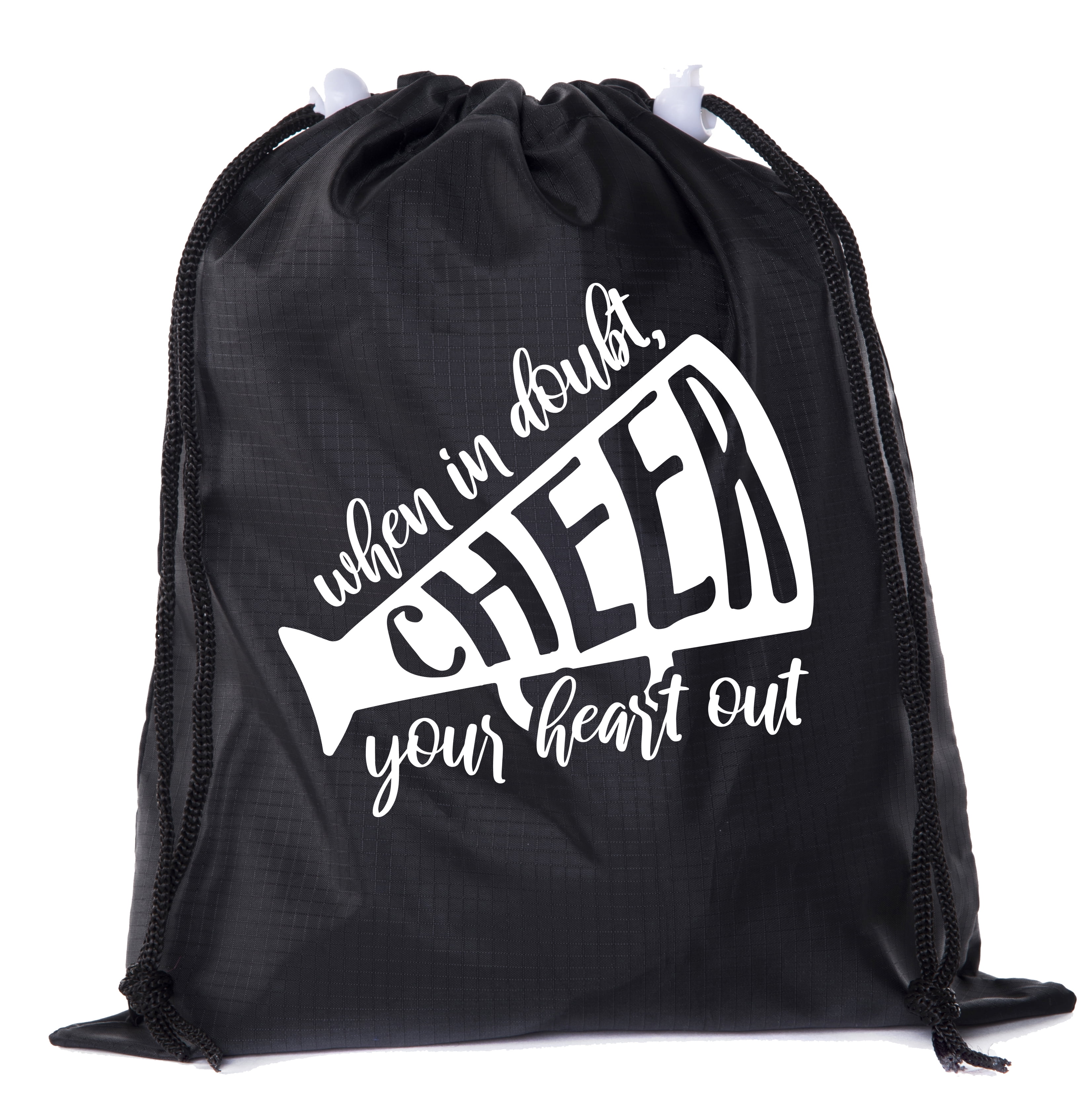 Mini Cheer Drawstring Bag Pom and Cheer Goodie Bag Team Cheer and Pom Cinch Bags