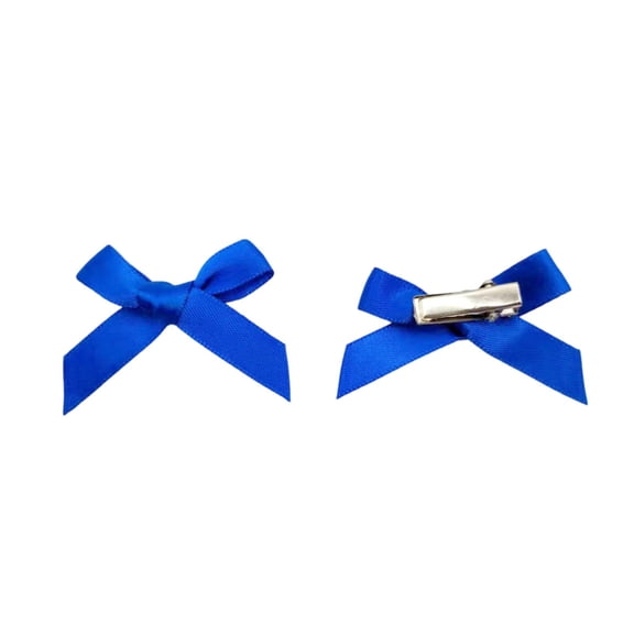 Mini Cheerleading Team Bow Hair Clips Small Bow Hair Accessory Cute Silk Satin Hair Clip for Ladies and Girls Cloth