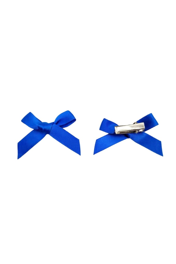 Mini Cheerleading Team Bow Hair Clips Small Bow Hair Accessory Cute Silk Satin Hair Clip for Ladies and Girls Cloth