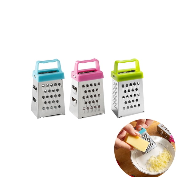 Mini Cheese Grater, 3pcs Stainless Steel Small Box Graters for Kitchen Slicer for Garlic Ginger Vegetable