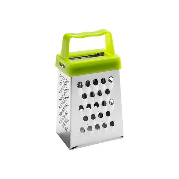 Mini Cheese Grater | 4-in-1 Stainless Steel Grater with Handle | Multi-Surface Grater for Cheese, Garlic, Nutmeg & Chocolate | Dishwasher Safe Kitchen Tool