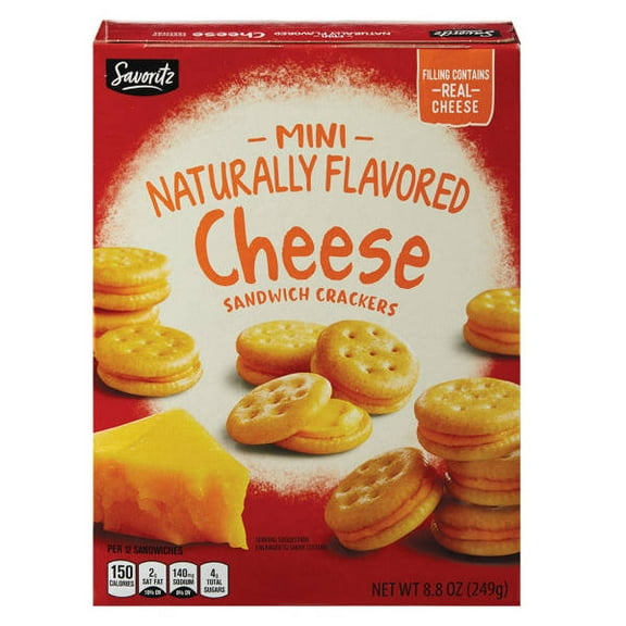Mini Cheese Sandwich Crackers, 8.8 oz- Pack of 3