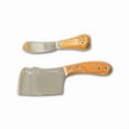 thumbnail image 1 of Mini Chef's Knife Set, Chubby Orange Cat Handle, Stainless Steel Cleaver Butter Spreader, 2-Piece, 1 of 1