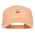 thumbnail image 1 of Mini Cherry Embroidered Low Cap - Peach OSFM, 1 of 5