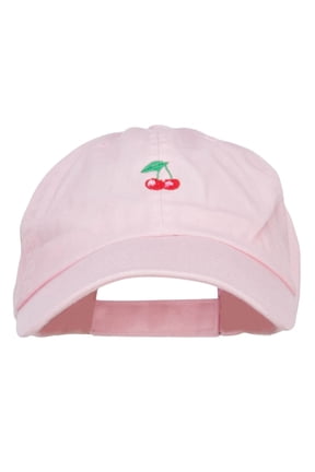 Mini Cherry Embroidered Low Cap - Pink OSFM