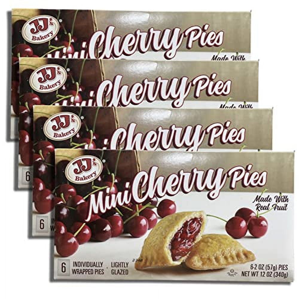Mini Cherry Fruit Pies Value Pack |  6 Count Box | Pack Of 4 (24 Total Pies)