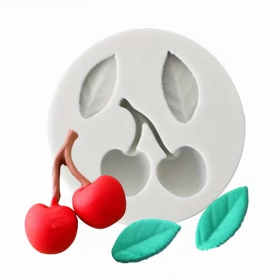 Mini Cherry Silicone Molds for Cake Decoration & Chocolate Candy Making - Food-Grade, Reusable, High-Temperature Resistant
