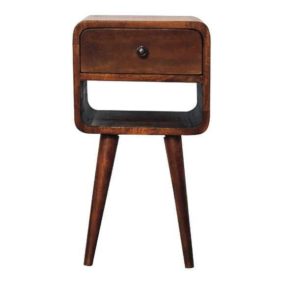 Mini Chestnut Bedside | Functional for Cozy Areas and Modern Appearance | Solid Wood Composition | Enhances Home's Charm