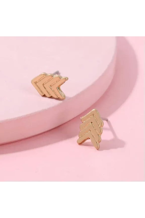 Mini Chevron Arrowhead Stud Earrings Gold Silver Plated Arrow Stud Women Jewelry