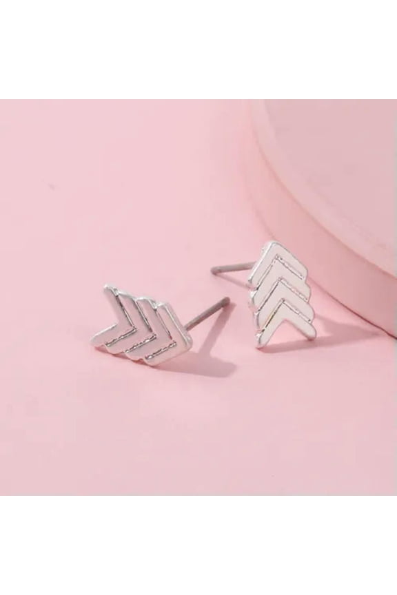 Mini Chevron Arrowhead Stud Earrings Gold Silver Plated Arrow Stud Women Jewelry