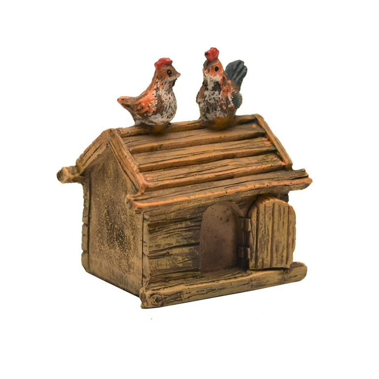 Fairy Garden Miniature Chicken Coop House Outdoor Pen Dollhouse Landscape Decor Fairy Garden Miniature Chicken Coop House Outdoor Pen Dollhouse Landscape Decor
