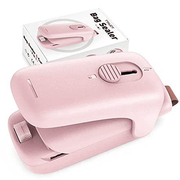 Mini Chip Bag Sealer,Handheld Heat Vacuum Sealer Cutter,Portable Resealer Machine for Snack Plastic -Bags- C