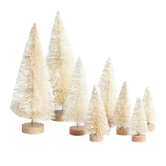 Mini Christmaes Tree Decorations, Bottle Brush Trees Christmas Table Decorations Artificial Miniature Christmas Trees