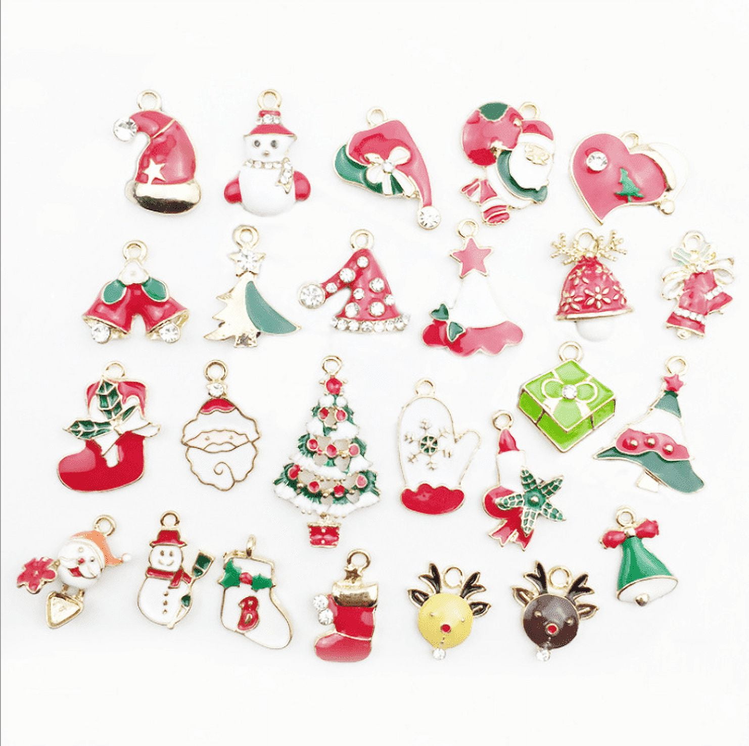 Sureio 60 Pieces Christmas Gingerbread Charm Bracelet Charms DIY Crafts Earring Making Charms Jewelry Pendants Decorative Charms for Necklace (White