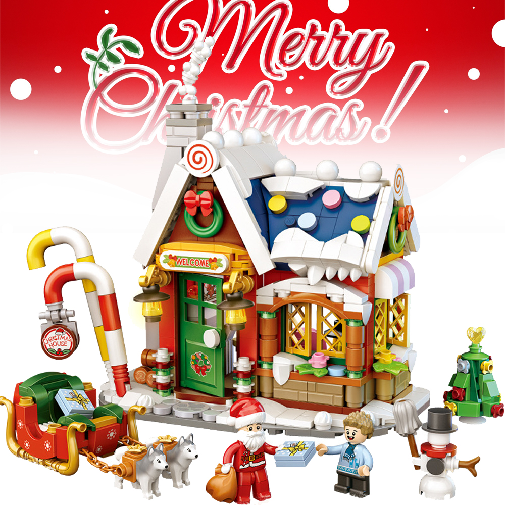 Mini Christmas Gingerbread House Building Set ,Christmas Village House