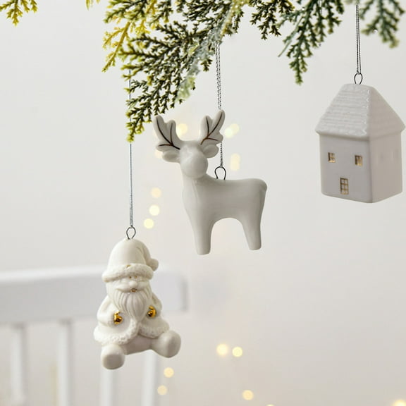 Mini Christmas House Ornament Christmas Tree Hanging Decorations Christmas Ornament 2024 for Indoor Xmas Tree Hanging Decor