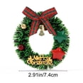 thumbnail image 1 of Mini Christmas Magnetic Garland – 2pcs Multicolor Holiday Wreath Magnets with Bells & Stars, Festive Refrigerator, Office & Home Decoration Ornaments, 1 of 5