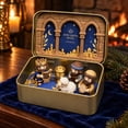 thumbnail image 1 of Mini Christmas Nativity Scene Set, Holy Family Figurines with Storage Box, Portable Religious Decor, Handcrafted Jesus Figurine for Holiday, 1 of 7