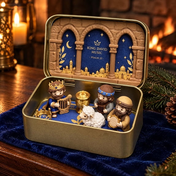 Mini Christmas Nativity Scene Set, Holy Family Figurines with Storage Box, Portable Religious Decor, Handcrafted Jesus Figurine for Holiday