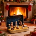 thumbnail image 1 of Mini Christmas Nativity Set in a Tin Box, Handcrafted Pocket Bethlehem Scene, Portable Holy Family Display, Small Religious Ornament For Desk, Shelf, Office, or Travel Decor (1PC), 1 of 9
