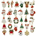 thumbnail image 1 of Mini Christmas Ornament Set Assorted Holiday Charms, 30-Piece Tiny Santa Snowman Tree Decorations for DIY Crafts Advent Calendar Wreath Display, by Lvgun, 1 of 5