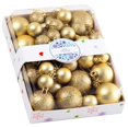 thumbnail image 1 of Mini Christmas Ornaments Gold Hanging Bulbs, 2.5 Inch Holiday Tree Decor for Mini Trees and Seasonal Home Displays, 1 of 6