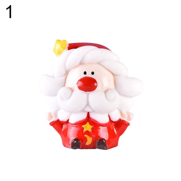 Mini Christmas Santa Grandma Snowman Tree Model Figurine DIY Landscape Decor