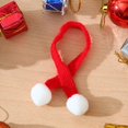 thumbnail image 1 of Mini Christmas Scarf - Plush Bear Doll Accessories for Holiday Decorating, Small Knitted Scarf for Miniature Toys and Gifts, 1 of 2