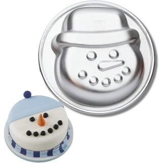 Wilton Snowman And Christmas Tree Cake Pan Set Of 2 With Original Labels NEW