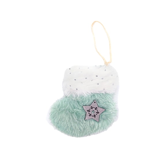 Mini Christmas Stocking Ornament – Hanging Cloth Decoration for Tree, Mantel or Gifts – Pink, Green & White Holiday Stockings for Home Décor & Festival Gifting