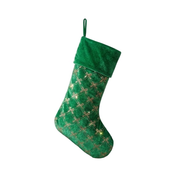Mini Christmas Stocking Ornaments Striped Hanging Tree Decorations Decorative Holiday Stockings For Christmas Tree Wreath Garland Fireplace Home Decor Green