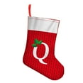 thumbnail image 1 of Mini Christmas Stockings, 2-Pack 7.8 Inches Embroidered Letter Christmas Stocking Knitted Initials for Family, Xmas Holiday Party Gifts & Decoration for Fireplace (Q), 1 of 5