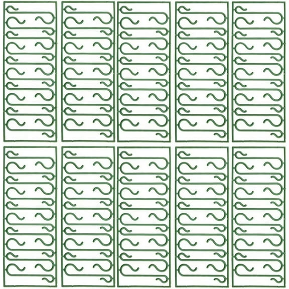 Mini Christmas Tree 100Pcs Christmas Ornaments Hooks S-Shaped Light String Clips Xmas Tree Hanger Baubles Hook Stocking Holders for Christmas Tree Decoration (Green) Christmas Decor