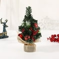 thumbnail image 1 of Mini Christmas Tree, 20cm Tabletop Holiday Decor, Plastic Desktop Tree with Led Lights for Home,Vsgery, 1 of 9