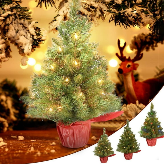 Mini Christmas Tree under $5! Yannianjz Tabletop Christmas Tree, Mini Artificial Christmas Tree, Tabletop Small Xmas Tree for Holiday Indoor DIY Christmas Decor