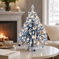 thumbnail image 1 of Mini Christmas Tree, 8Inch Lighted Tabletop Artificial Xmas Pine Tree With Ornaments for Party and Home, 1 of 7