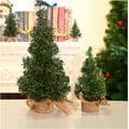 thumbnail image 1 of Mini Christmas Tree Artificial Mini Xmas Pine Tree Miniature Pine Christmas Tree with Linen Base for Christmas Decorations Indoor Home Kitchen Dining Table, 1 of 6