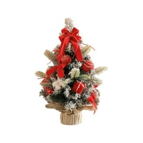 Mini Christmas Tree Desktop Decor with Ornaments - 11.8 Inch Small Artificial Xmas Tree for Holiday, Wedding, Party Decoration, Home Desk, and Christmas Gifts