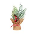 thumbnail image 1 of Mini Christmas Tree Desktop Ornament Christmas Decoration Hessian Base Home Decor Imitation Plants, 1 of 5