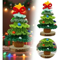 Mini Christmas Tree Felt Mini Tree, 1 Pack 5.9 Inch Handcrafted Finished Felt with Wooden Stand Desks & Shelves Holiday Centerpiece for Small Spaces